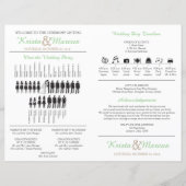 Eenvoudige Silhouettes Wedding Program Fan (Voorkant)