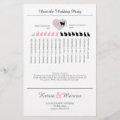 Eenvoudige Silhouettes Wedding Program Flyer-CATS (Achterkant)