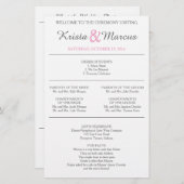 Eenvoudige Silhouettes Wedding Program Flyer-CATS (Voorkant / Achterkant)