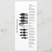 Eenvoudige Silhouettes Wedding Program Rack Kaart (Achterkant)