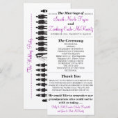 Eenvoudige Silhouettes Wedding Program Rack Kaart  (Voorkant / Achterkant)