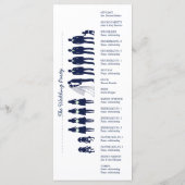 Eenvoudige Silhouettes Wedding Program Rack Kaart (Achterkant)