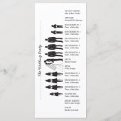 Eenvoudige Silhouettes Wedding Program Rack Kaart (Achterkant)
