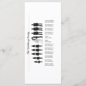 Eenvoudige Silhouettes Wedding Program Rack Kaart (Achterkant)