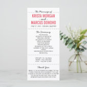 Eenvoudige Silhouettes Wedding Program Rack Kaart (Staand voorkant)
