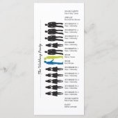 Eenvoudige Silhouettes Wedding Program Rack Kaart (Achterkant)