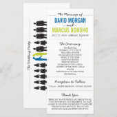 Eenvoudige Silhouettes Wedding Program Rack Kaart (Voorkant / Achterkant)