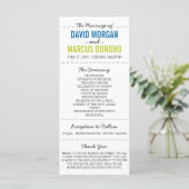 Eenvoudige Silhouettes Wedding Program Rack Kaart (Staand voorkant)