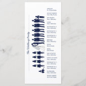 Eenvoudige Silhouettes Wedding Program Rack Kaart (Achterkant)