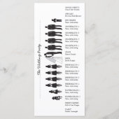 Eenvoudige Silhouettes Wedding Program Rack Kaart (Achterkant)