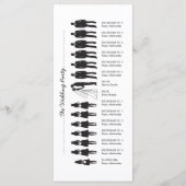 Eenvoudige Silhouettes Wedding Program Rack Kaart (Achterkant)