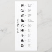 Eenvoudige Silhouettes Wedding Program Rack Kaart (Achterkant)