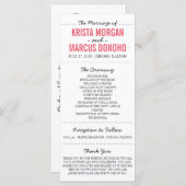 Eenvoudige Silhouettes Wedding Program Rack Kaart (Voorkant / Achterkant)