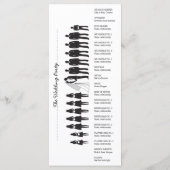 Eenvoudige Silhouettes Wedding Program Rack Kaart (Achterkant)