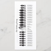 Eenvoudige Silhouettes Wedding Program Rack Kaart (Achterkant)