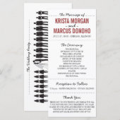 Eenvoudige Silhouettes Wedding Program Rack Kaart (Voorkant / Achterkant)