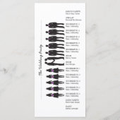 Eenvoudige Silhouettes Wedding Program Rack Kaart (Achterkant)