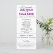 Eenvoudige Silhouettes Wedding Program Rack Kaart (Staand voorkant)