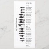 Eenvoudige Silhouettes Wedding Program Rack Kaart (Achterkant)