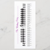Eenvoudige Silhouettes Wedding Program Rack Kaart (Achterkant)