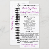 Eenvoudige Silhouettes Wedding Program Rack Kaart (Voorkant / Achterkant)
