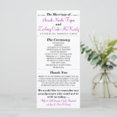 Eenvoudige Silhouettes Wedding Program Rack Kaart (Staand voorkant)