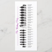 Eenvoudige Silhouettes Wedding Program Rack Kaart (Achterkant)