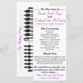 Eenvoudige Silhouettes Wedding Program Rack Kaart (Voorkant / Achterkant)