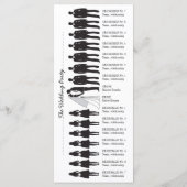 Eenvoudige Silhouettes Wedding Program Rack Kaart (Achterkant)