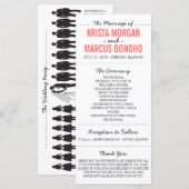 Eenvoudige Silhouettes Wedding Program Rack Kaart (Voorkant / Achterkant)