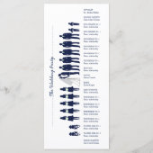 Eenvoudige Silhouettes Wedding Program Rack Kaart (Achterkant)