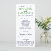 Eenvoudige Silhouettes Wedding Program Rack Kaart (Staand voorkant)