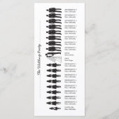 Eenvoudige Silhouettes Wedding Program Rack Kaart (Achterkant)