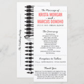 Eenvoudige Silhouettes Wedding Program Rack Kaart (Voorkant / Achterkant)