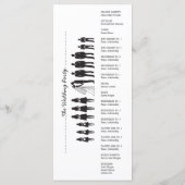 Eenvoudige Silhouettes Wedding Program Rack Kaart (Achterkant)