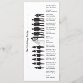 Eenvoudige Silhouettes Wedding Program Rack Kaart (Achterkant)