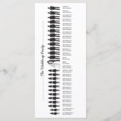 Eenvoudige Silhouettes Wedding Program Rack Kaart (Achterkant)