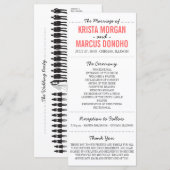 Eenvoudige Silhouettes Wedding Program Rack Kaart (Voorkant / Achterkant)