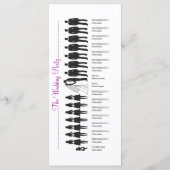 Eenvoudige Silhouettes Wedding Program Rack Kaart  (Achterkant)