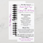Eenvoudige Silhouettes Wedding Program Rack Kaart  (Voorkant / Achterkant)
