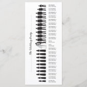 Eenvoudige Silhouettes Wedding Program Rack Kaart (Achterkant)