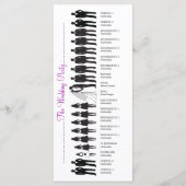 Eenvoudige Silhouettes Wedding Program Rack Kaart (Achterkant)