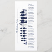 Eenvoudige Silhouettes Wedding Program Rack Kaart (Achterkant)