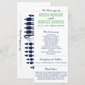 Eenvoudige Silhouettes Wedding Program Rack Kaart (Voorkant / Achterkant)
