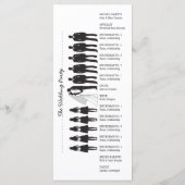 Eenvoudige Silhouettes Wedding Program Rack Kaart (Achterkant)