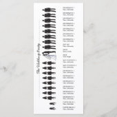 Eenvoudige Silhouettes Wedding Program Rack Kaart (Achterkant)
