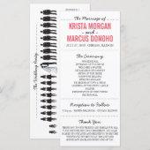 Eenvoudige Silhouettes Wedding Program Rack Kaart (Voorkant / Achterkant)