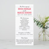 Eenvoudige Silhouettes Wedding Program Rack Kaart (Staand voorkant)