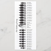Eenvoudige Silhouettes Wedding Program Rack Kaart (Achterkant)