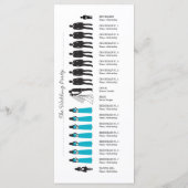 Eenvoudige Silhouettes Wedding Program Rack Kaart (Achterkant)